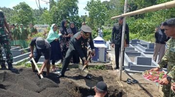 Bentuk Penghargaan Atas Pengabdian, Dandim 1310/Bitung Pimpin Upacara Persemayaman dan Pemakaman Anggota Kodim 1310/Bitung dengan Penuh Khidmat