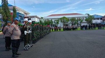 Ikut Apel Gelar Pasukan, Kodim 1310/Bitung Siap Amankan Malam Takbiran dan Idul Fitri 1447 H