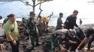 Libatkan TNI, Polri, Pemerintah Daerah dan Masyarakat, Dandim 1310/Bitung Pimpin Gerakan Indonesia Asri di Makawidey